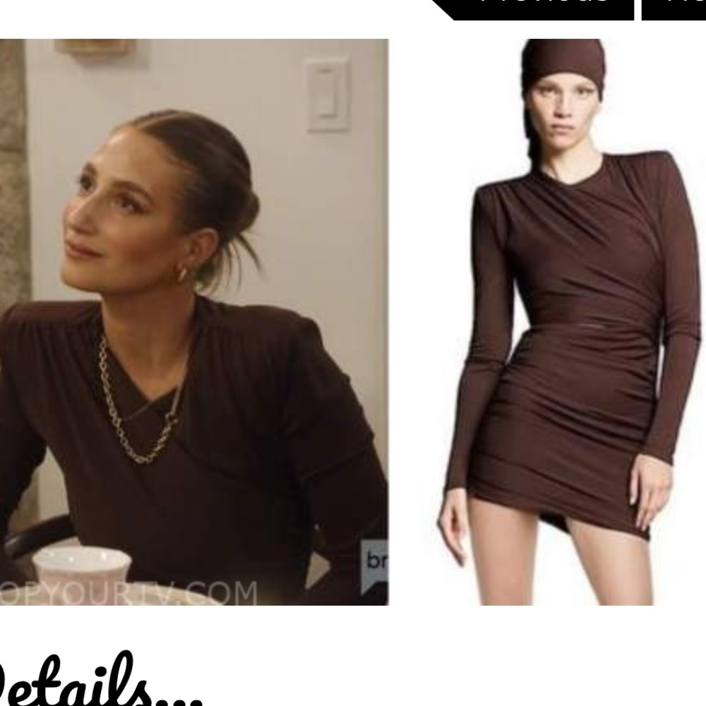 NWT ZARA WOMAN'S DRAPED MINI DRESS Brown / Taupe Size M  8375/408